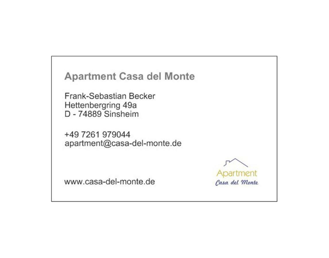 Apartment Casa Del Monte Sinsheim Eksteriør billede